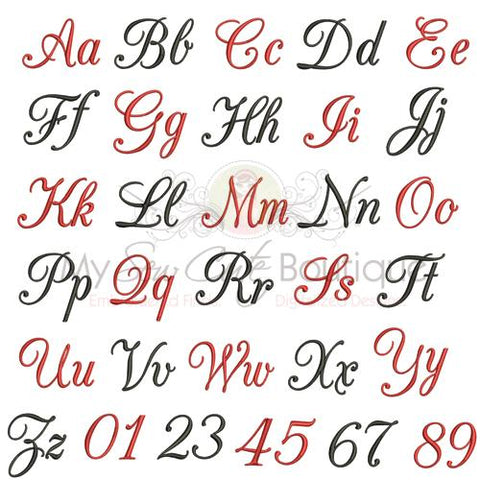 Large Embroidery Fonts for PES Machine Script BX Designs - Large Fonts for PES Embroidery Machine - 3 Sizes - Instant Download Font My Sew Cute Boutique 