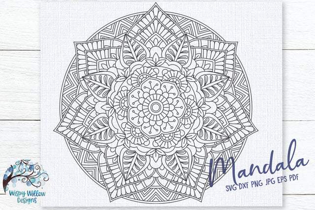 Large Intricate Mandala SVG SVG Wispy Willow Designs 