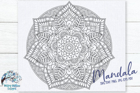 Large Intricate Mandala SVG SVG Wispy Willow Designs 