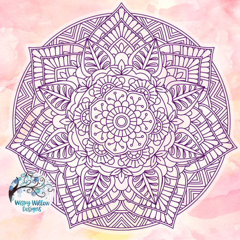 Large Intricate Mandala SVG SVG Wispy Willow Designs 