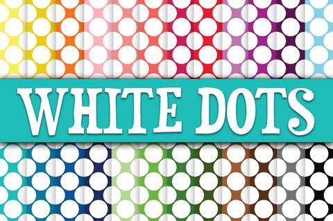 Large White Polka Dots Digital Paper Sublimation Old Market 
