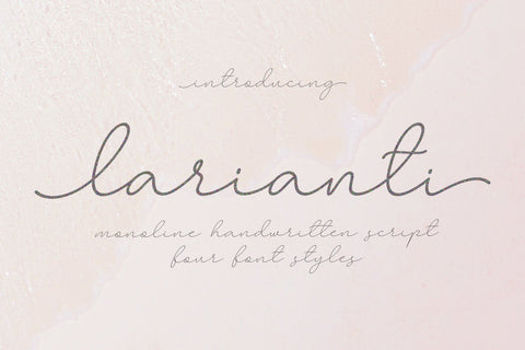 Larianti - Monoline Script Font Subectype Studio 