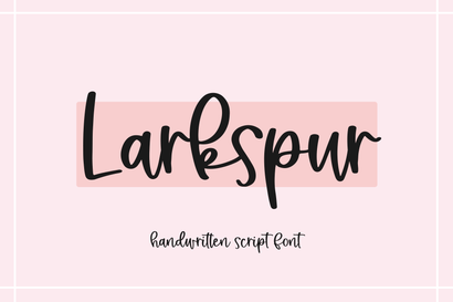 Larkspur - Handwritten Script Font Font KA Designs 