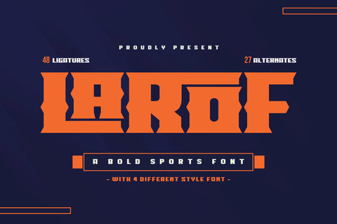 LAROF | Athletic Font Font twinletter 