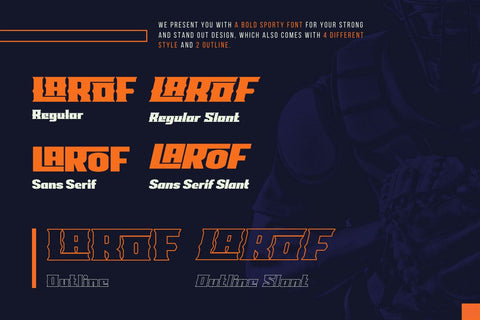 LAROF | Athletic Font Font twinletter 