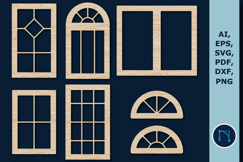 Window Paper Cutouts Laser and Paper Cut Windows SVG Bundle - So Fontsy