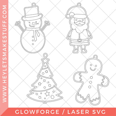 Laser Christmas Coloring Ornaments SVG Hey Let's Make Stuff 