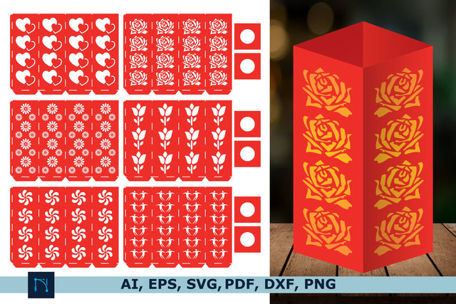laser cut 3d stencil Lantern SVG bundle SVG MD JOYNAL ABDIN 