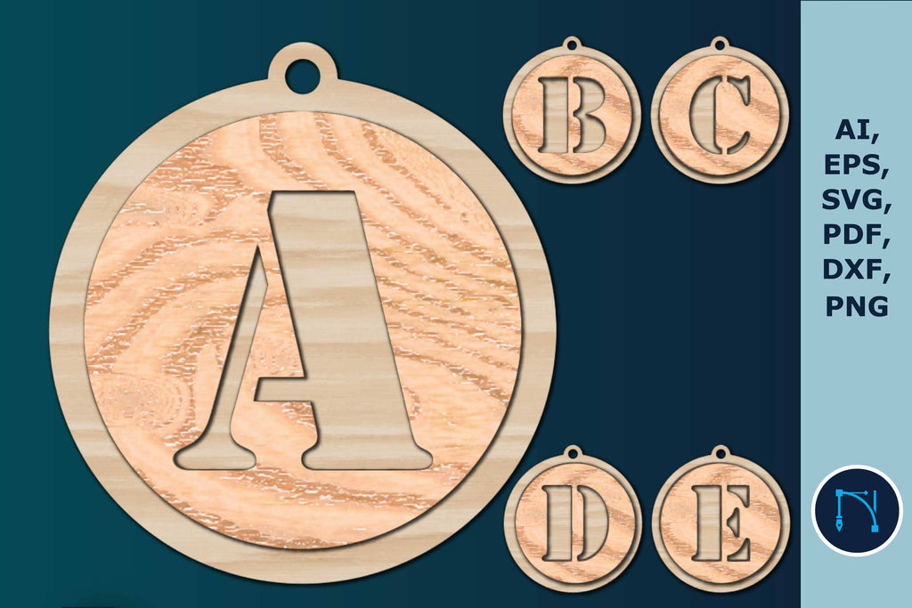 Laser-cut Alphabet Keychain Bundle SVG - So Fontsy