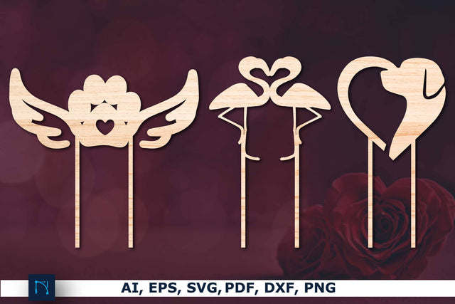 laser cut animal Plant Stakes SVG Bundle SVG MD JOYNAL ABDIN 