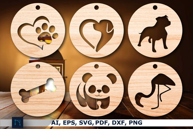 laser cut Animal tag SVG bundle SVG MD JOYNAL ABDIN 