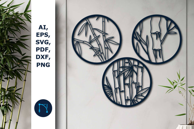Laser-cut Bamboo Wall Decor SVG Bundle SVG MD JOYNAL ABDIN 