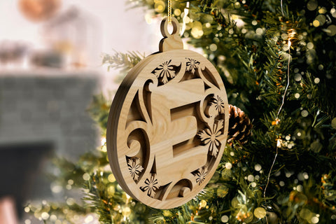 Laser Cut Baubles Christmas ORNAMENTS Ideas Names SVG LaserCutano 