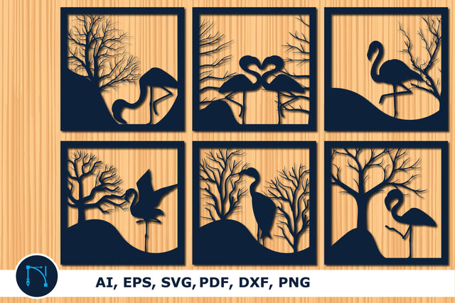 laser cut bird in sea SVG bundle cut file SVG MD JOYNAL ABDIN 