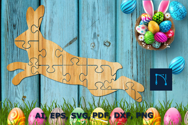 laser cut bunny puzzle SVG MD JOYNAL ABDIN 