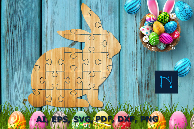 laser cut bunny puzzle SVG MD JOYNAL ABDIN 