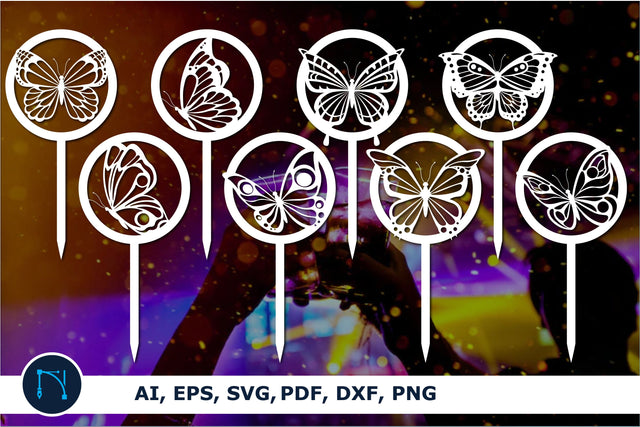 laser cut butterfly Cake topper bundle SVG MD JOYNAL ABDIN 