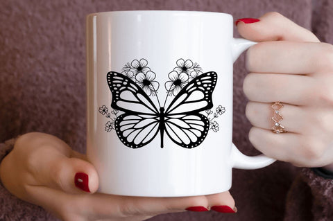 Laser Cut Butterfly Wildflower svg Bundle SVG Regulrcrative 