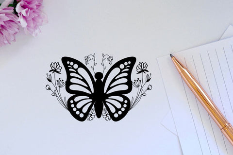 Laser Cut Butterfly Wildflower svg Bundle SVG Regulrcrative 