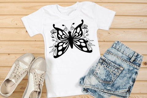 Laser Cut Butterfly Wildflower svg Bundle SVG Regulrcrative 
