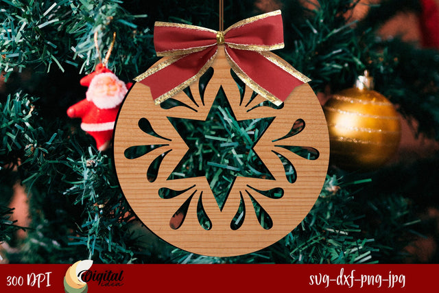 Laser Cut. Christmas 3D Decoration. Christmas Tree Toys Laser Cut. SVG Evgenyia Guschina 