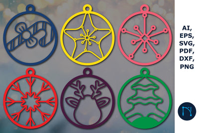 laser cut Christmas ball Ornament SVG bundle SVG MD JOYNAL ABDIN 