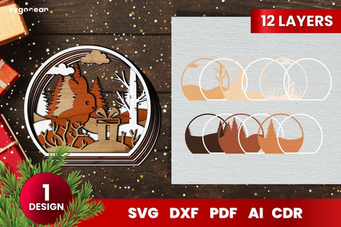 Laser Cut Christmas Balls SVG | 3D Layered | Glowforge SVG SvgOcean 