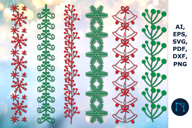 laser cut Christmas Border SVG bundle SVG MD JOYNAL ABDIN 