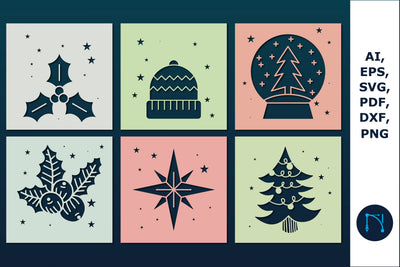laser cut Christmas card SVG bundle SVG MD JOYNAL ABDIN 