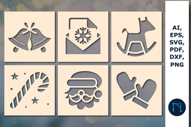 laser cut Christmas card SVG Bundle SVG MD JOYNAL ABDIN 