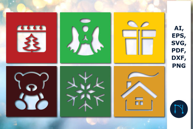 laser cut Christmas card SVG Bundle SVG MD JOYNAL ABDIN 