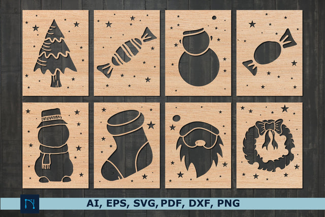 laser cut Christmas card SVG bundle SVG MD JOYNAL ABDIN 