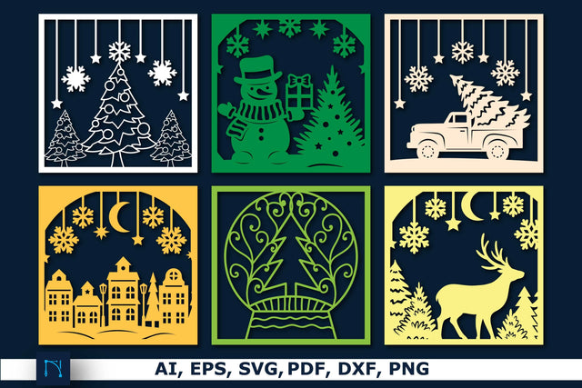 Laser Cut Christmas Decor SVG Bundle SVG MD JOYNAL ABDIN 