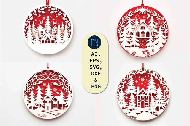 Laser Cut Christmas Decor SVG Bundle SVG MD JOYNAL ABDIN 