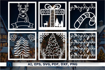 laser cut Christmas decor SVG bundle SVG MD JOYNAL ABDIN 