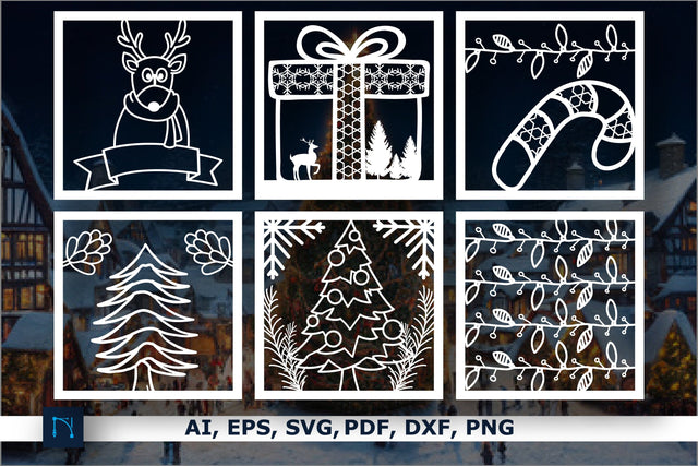 laser cut Christmas decor SVG bundle SVG MD JOYNAL ABDIN 