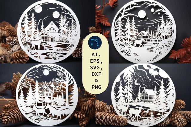 Laser Cut Christmas Decor SVG Bundle SVG MD JOYNAL ABDIN 