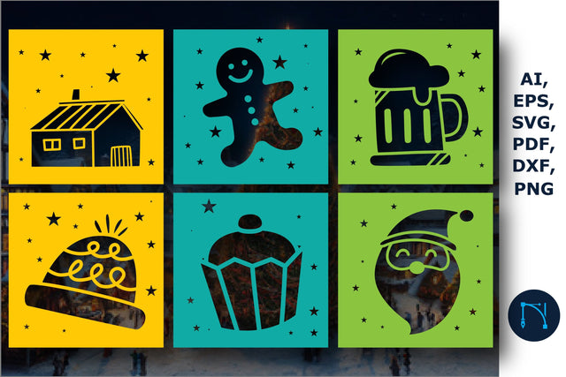 laser cut Christmas decor SVG bundle SVG MD JOYNAL ABDIN 