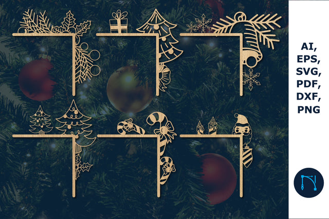 Laser Cut Christmas Door corner bundle SVG MD JOYNAL ABDIN 