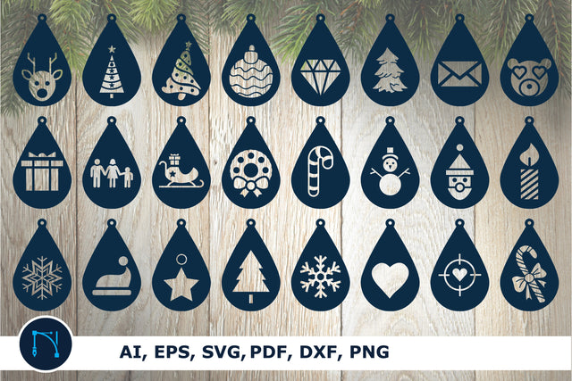 laser cut Christmas earring bundle svg SVG MD JOYNAL ABDIN 