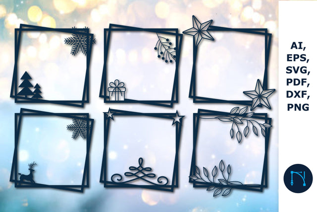 laser cut Christmas frame SVG bundle SVG MD JOYNAL ABDIN 