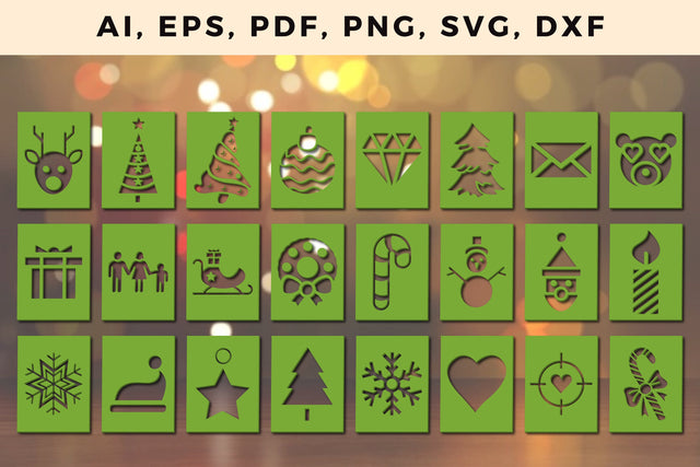 laser cut Christmas Gift card bundle, Multilayer Laser Cut Files, SVG, 3D Designs, Mini Design Bundles SVG MD JOYNAL ABDIN 