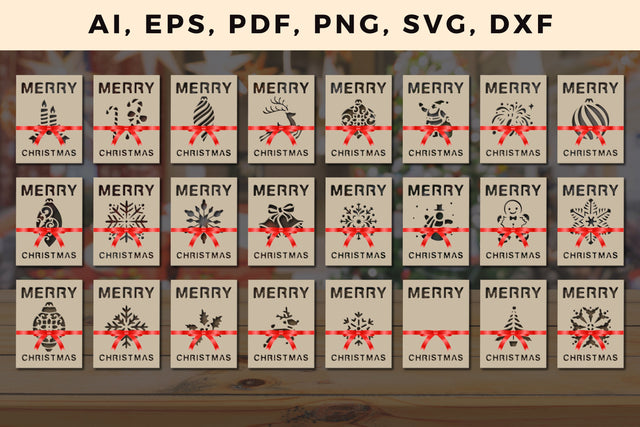 laser cut Christmas Gift card bundle SVG MD JOYNAL ABDIN 