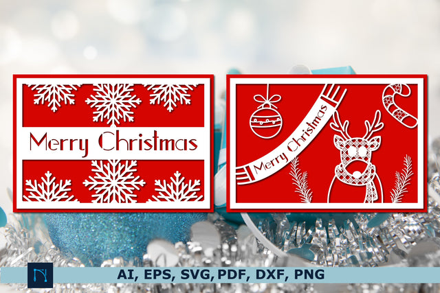 laser cut Christmas gift card SVG bundle SVG MD JOYNAL ABDIN 