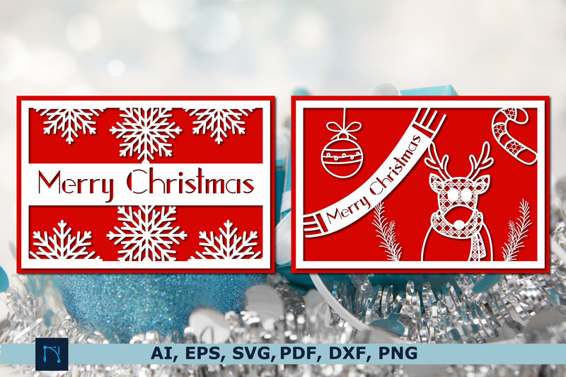 laser cut Christmas gift card SVG bundle SVG MD JOYNAL ABDIN 