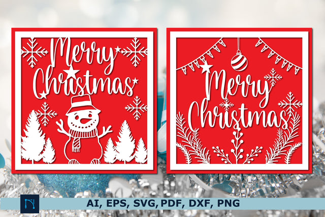 laser cut Christmas gift card SVG bundle SVG MD JOYNAL ABDIN 