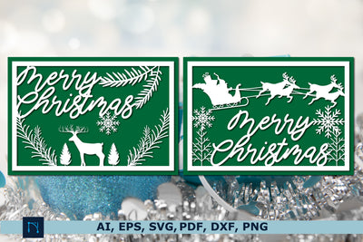 laser cut Christmas gift card SVG bundle SVG MD JOYNAL ABDIN 