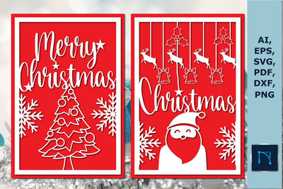 laser cut Christmas gift card SVG bundle SVG MD JOYNAL ABDIN 