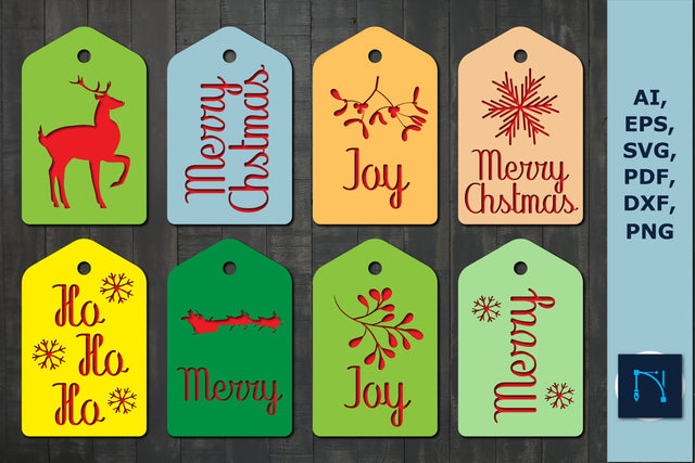 laser cut Christmas gift tag SVG bundle SVG MD JOYNAL ABDIN 