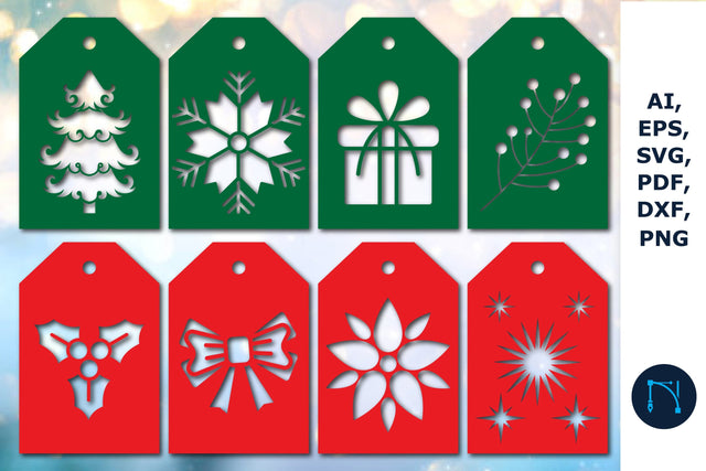 laser cut Christmas gift tag SVG bundle SVG MD JOYNAL ABDIN 